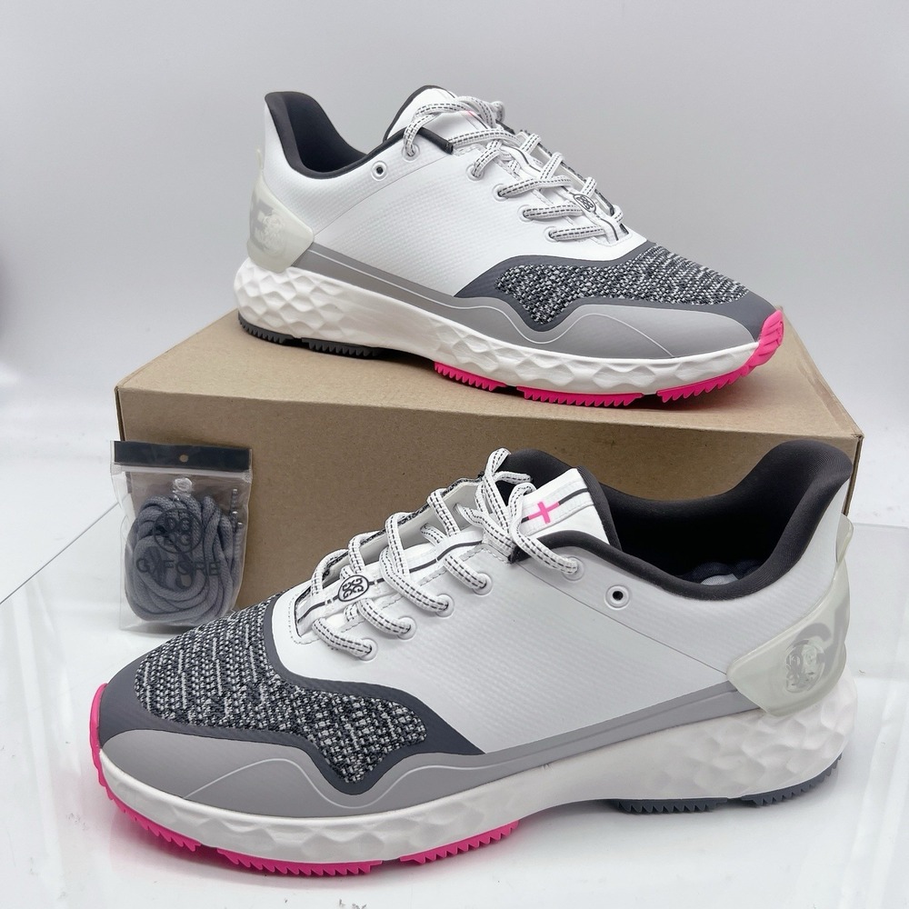 G /FORE MG4+ Stippled Men's Golf Shoes Sneakers Stone Nimbus White Gray US 11.5